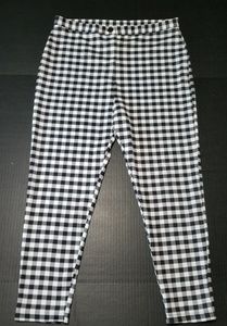 Asos Sz 12 black/ white stretch checkered tights
